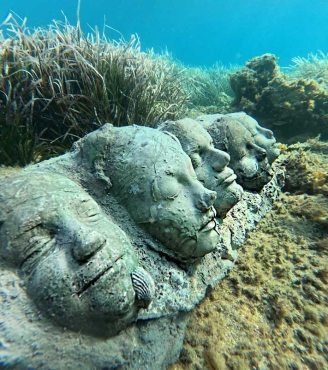 Posate oggi le opere del Museo Subacqueo Atlantide nel Parco Marino Riviera dei Cedri